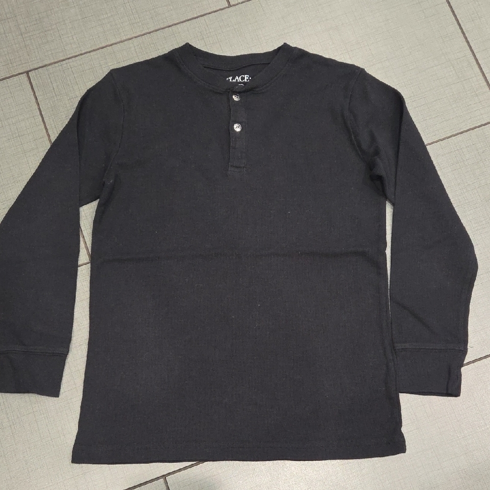 The Children's Place Black Thermal Long Sleeve Tee